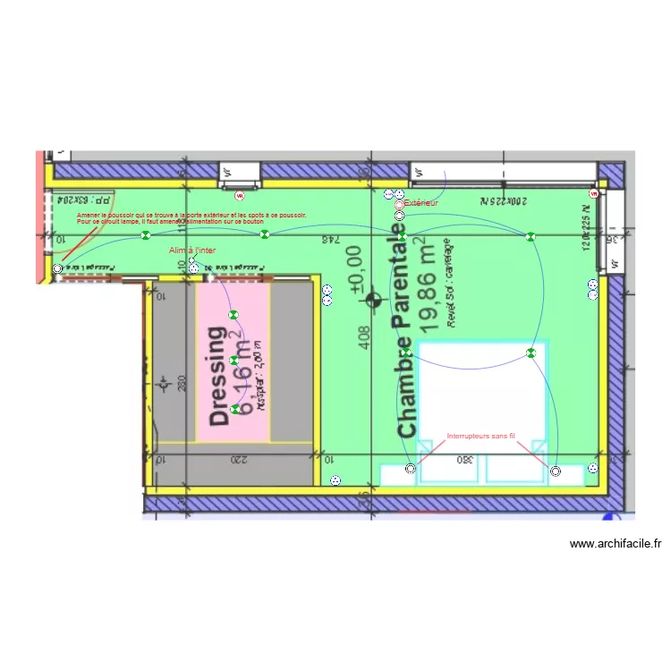 Hubert Patrick Chambre Parentale. Plan de 