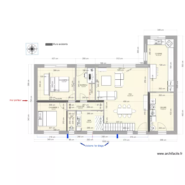 RENOVATION d&eacute;cembre 2023. Plan de 