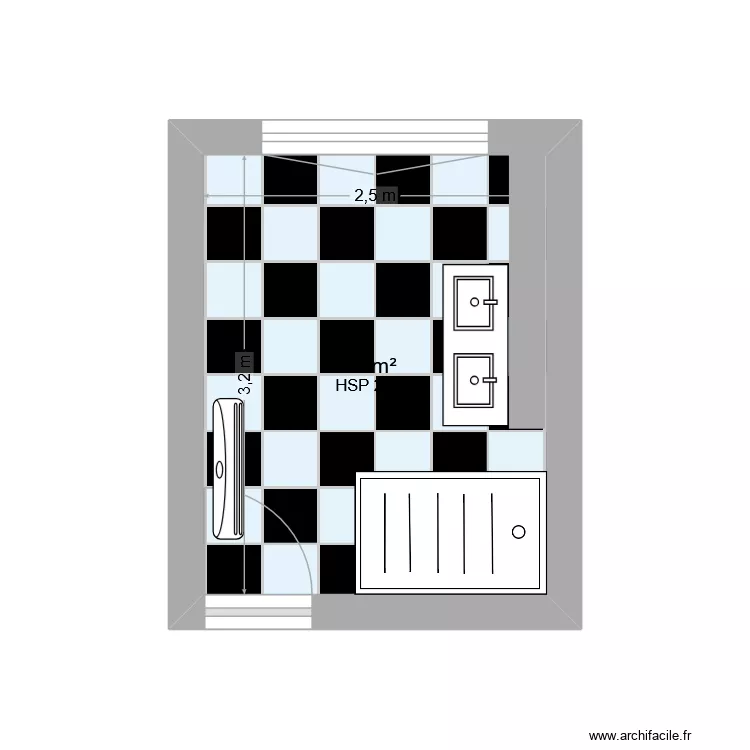 SDB Tom. Plan de 1 Pièce et 8 m² SDB Tom. Plan de 1 Pièce et 8 m²