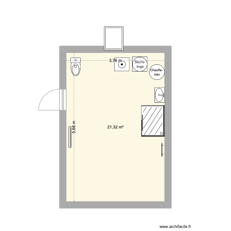 grenier sallae de bain num&eacute;ro 2. Plan de 0 pièce et 0 m2