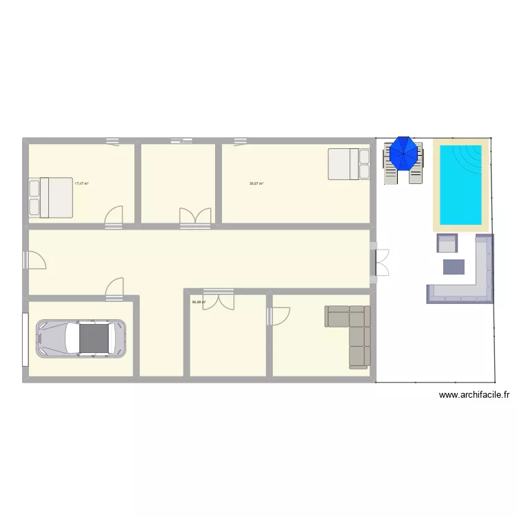 sdg. Plan de 3 Pièces et 151 m²