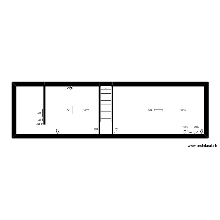 7370 Olivie cave 2025 09 10. Plan de 1 pièce et 46 m2