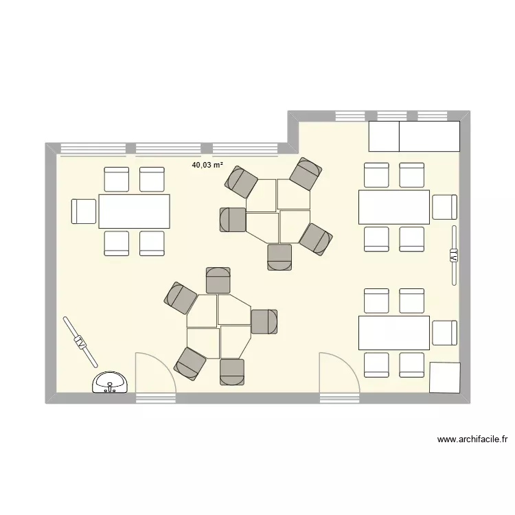 salle formation 2. Plan de 1 Pièce et 40 m² salle formation 2. Plan de 1 Pièce et 40 m²