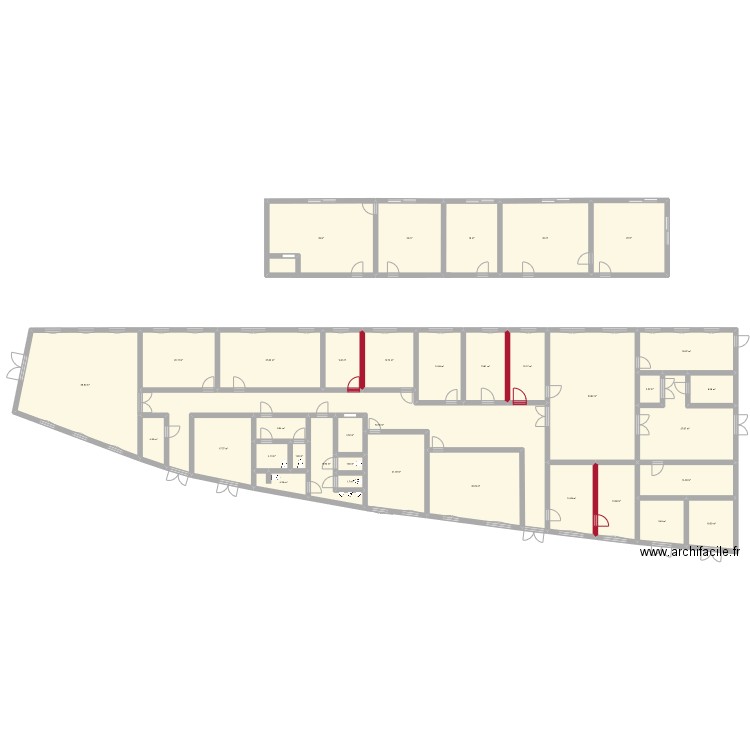 Bât 144. Plan de 36 pièces et 654 m2