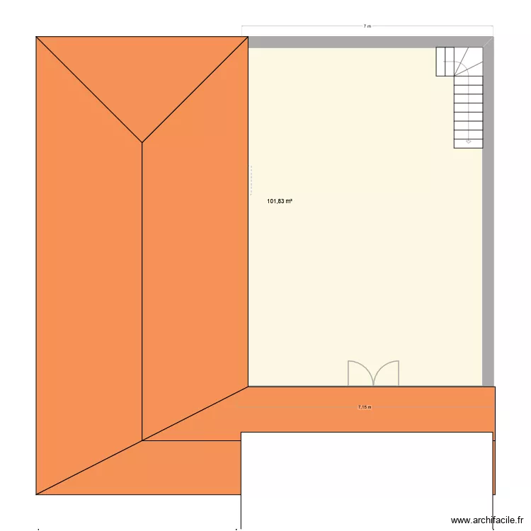 pondeuse. Plan de 2  et 162 m²