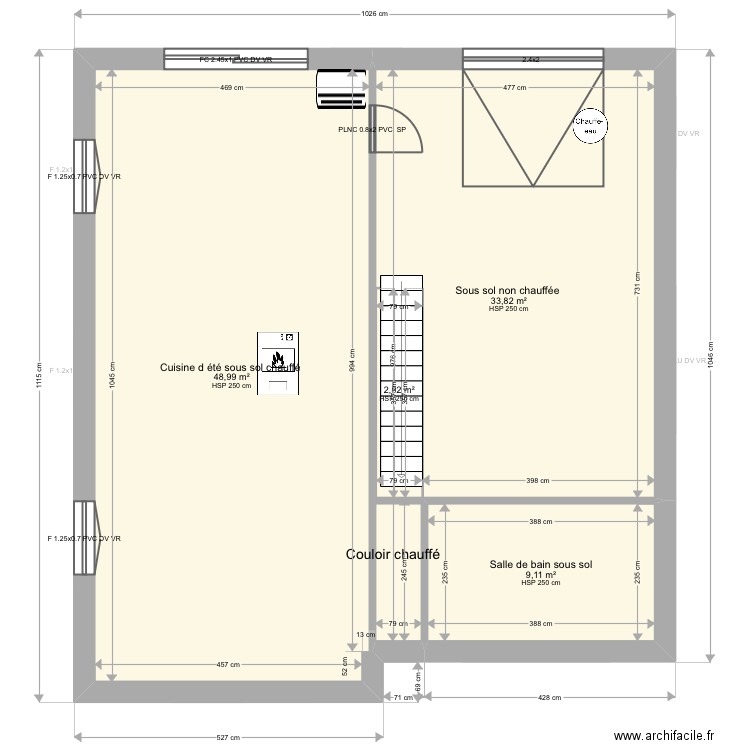 Souadi. Plan de 12 pièces et 189 m2