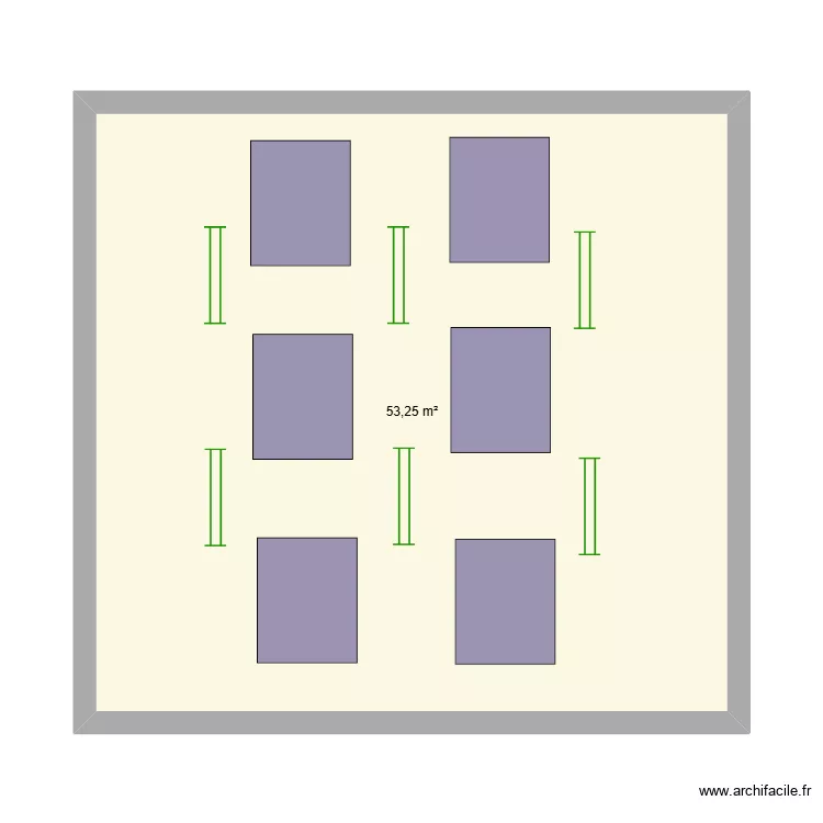 La conque Vitrolles. Plan de 1  et 53 m²
