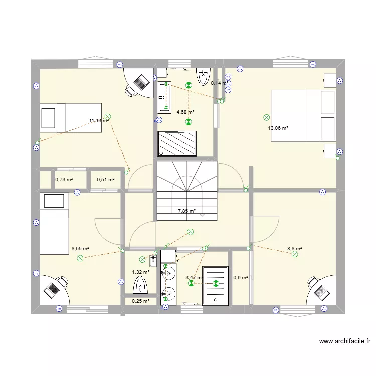 Maison Cormeilles-1er Etage-Cloison Dressing_V3. Plan de 