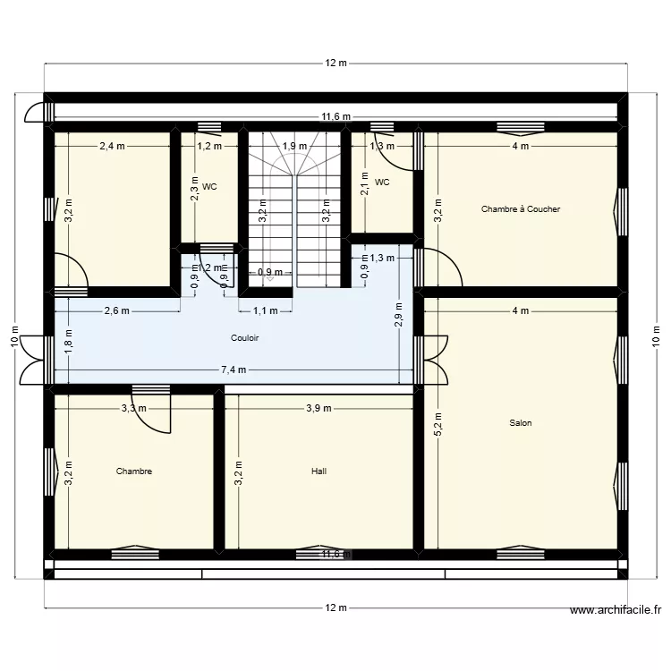 Plan de Terrain 12mx10m Client 36 42 42 94 V2. Plan de 10  et 99 m²
