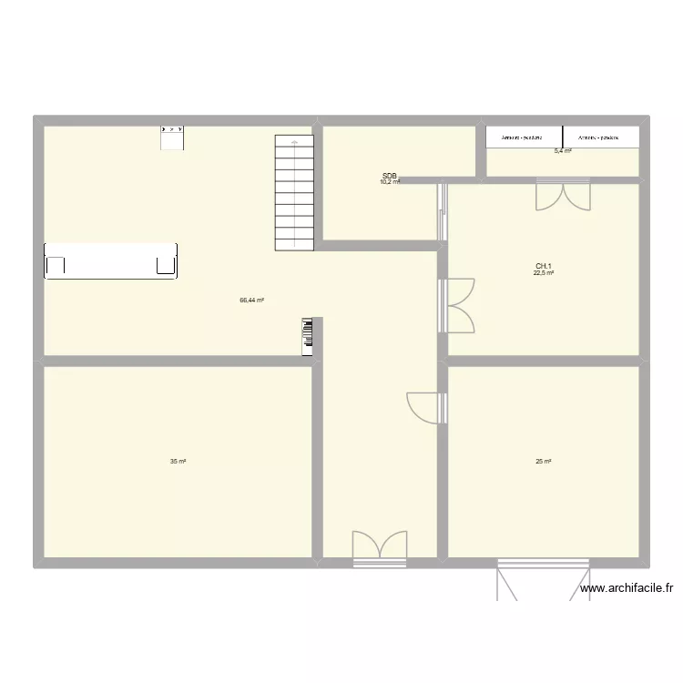 test. Plan de 6  et 165 m²