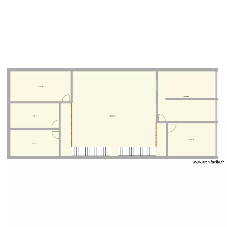Maison Mercier 1er &eacute;tage. Plan de 6  et 208 m²
