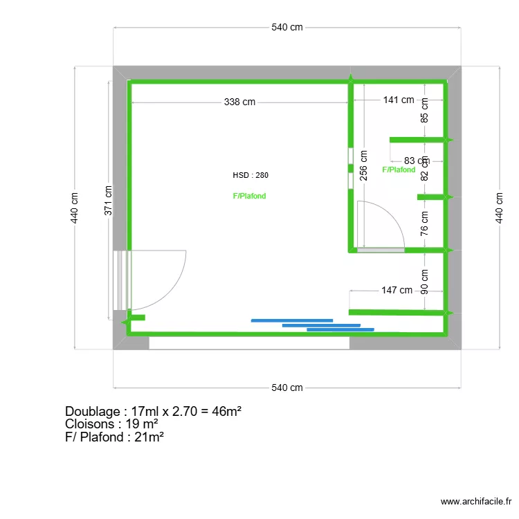 Roc Mer Studio - Cloisonnement. Plan de 