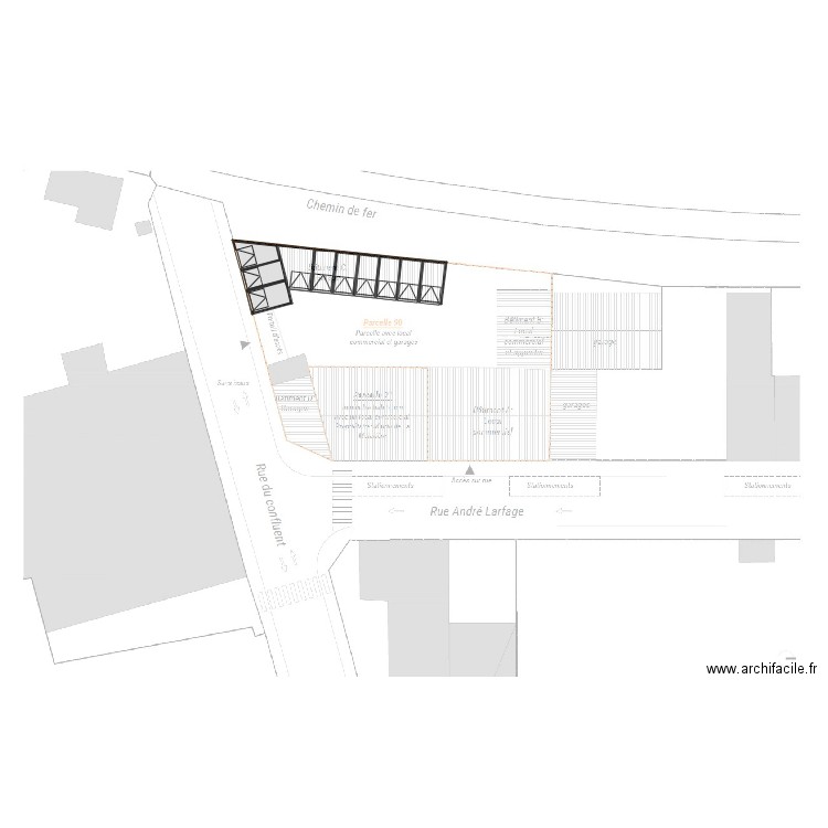 TB C. Plan de 10 pièces et 135 m2