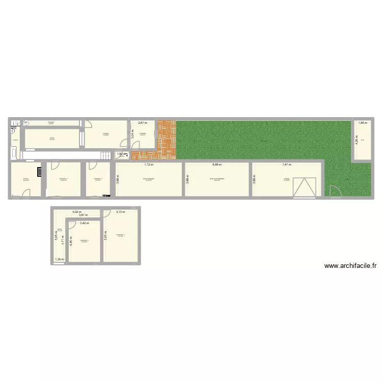Maison Loroux 159K. Plan de 16  et 214 m²