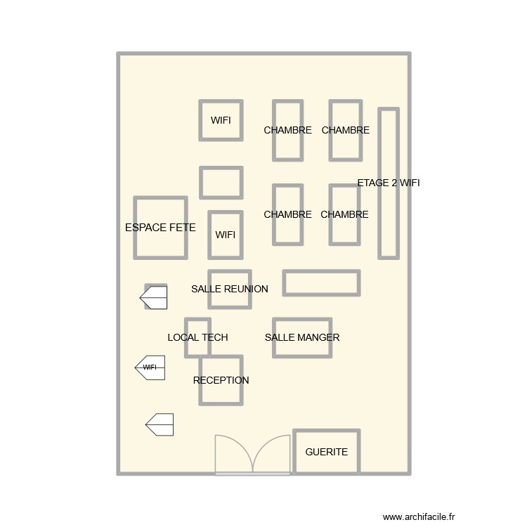 PLAN HOTEL ROCHER. Plan de 0 pièce et 0 m2