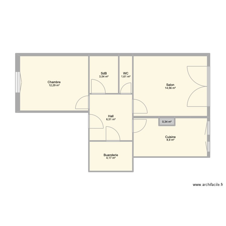 Appartement Aubagne. Plan de 8 pièces et 52 m2