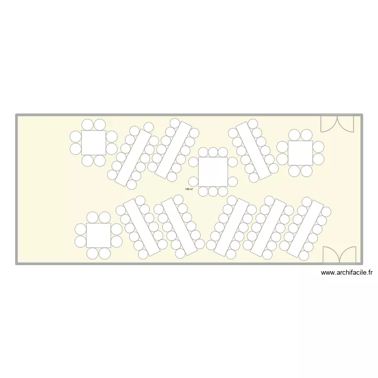 Plan de table 2. Plan de 1 et 189 m² Plan de table 2. Plan de 1 et 189 m²