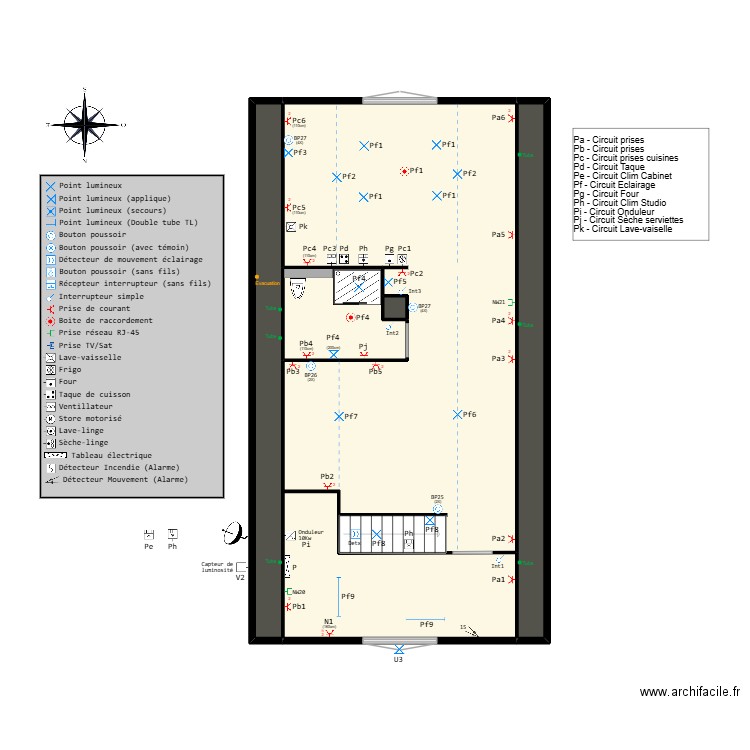 Home (Schéma électrique) v3.25. Plan de 31 pièces et 438 m2