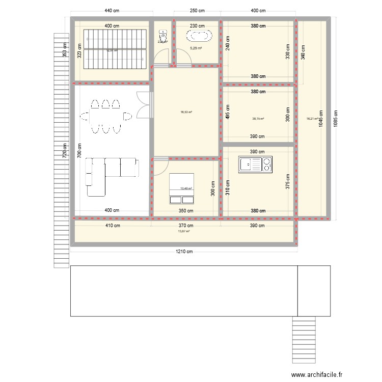 KOY PLAN. Plan de 8 pièces et 116 m2