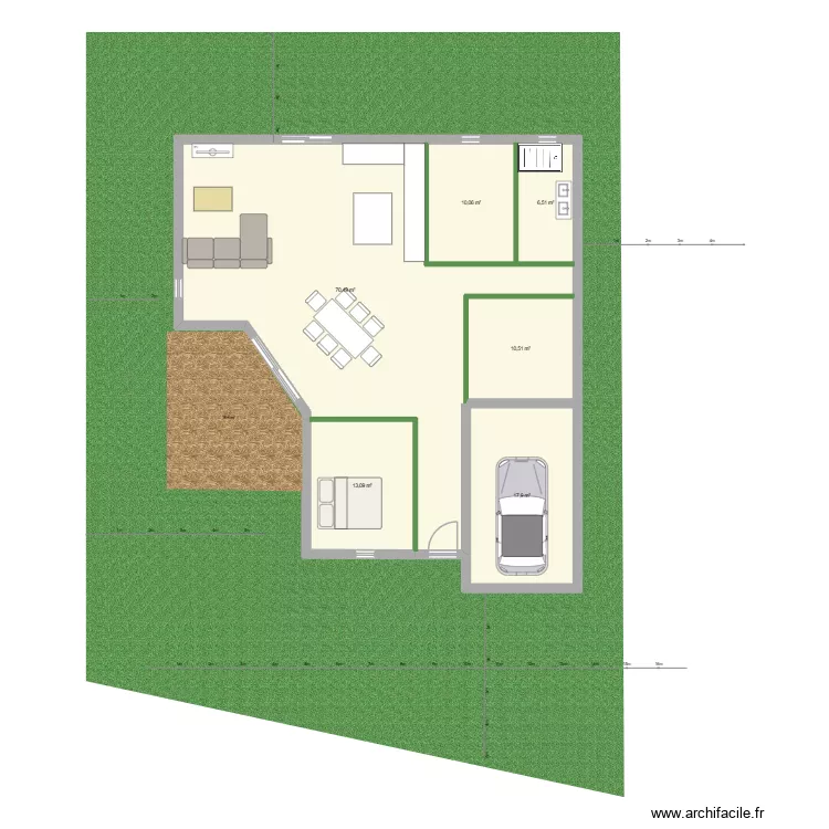 plan 1. Plan de 6 Pièces et 129 m² plan 1. Plan de 6 Pièces et 129 m²