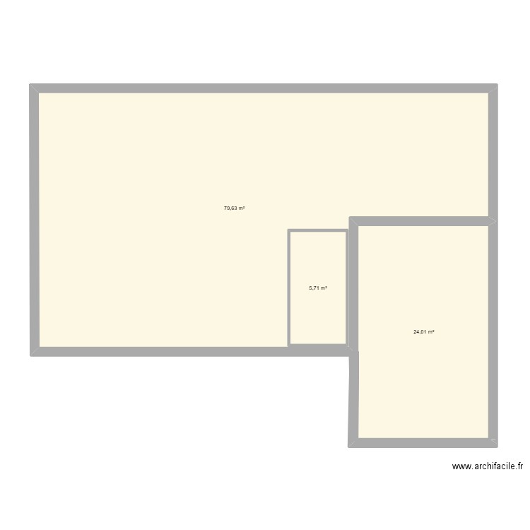 rez de chaussée projet étage. Plan de 3 pièces et 116 m2