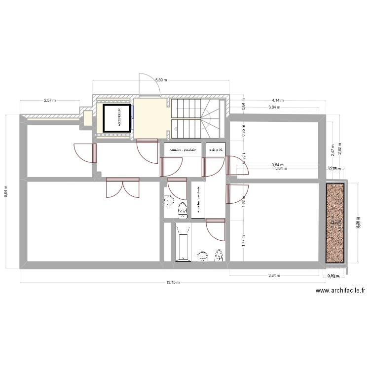 TANTE DAVID. Plan de 0 pièce et 0 m2