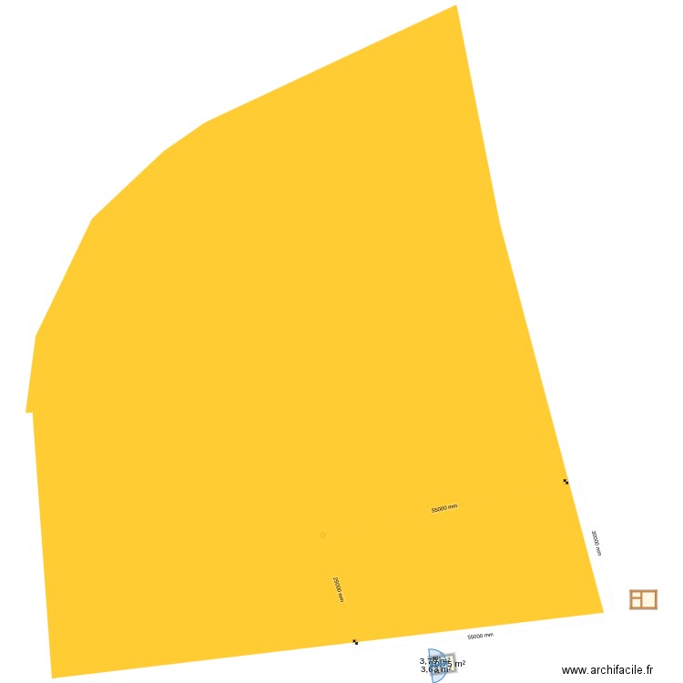 fond de plan 03. Plan de 6 pièces et 37 m2