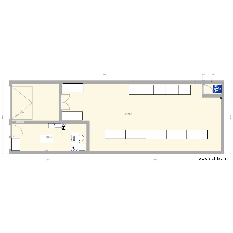 Agence. Plan de 0 pièce et 0 m2