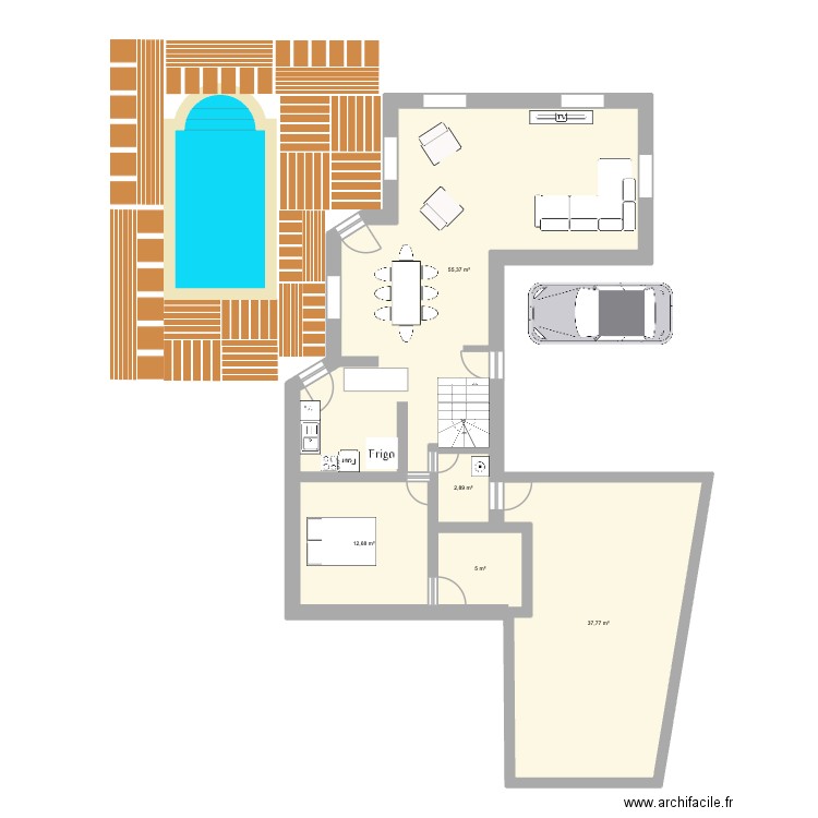 maison ST GREG. Plan de 5 pièces et 114 m2
