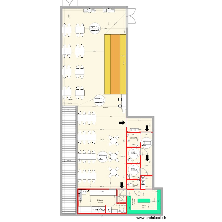 BENETI 3.5. Plan de 3 pièces et 275 m2