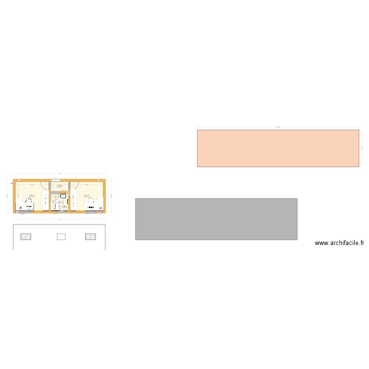 rdc 26062025. Plan de 4 pièces et 24 m2