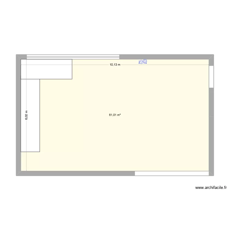 Atelier conditionnement. Plan de 1 Pièce et 61 m² Atelier conditionnement. Plan de 1 Pièce et 61 m²