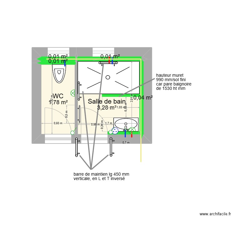 GARCIA Gudelia. Plan de 6 pièces et 5 m2