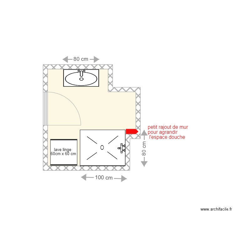 Nicoud Benjamin . Plan de 1 pièce et 4 m2