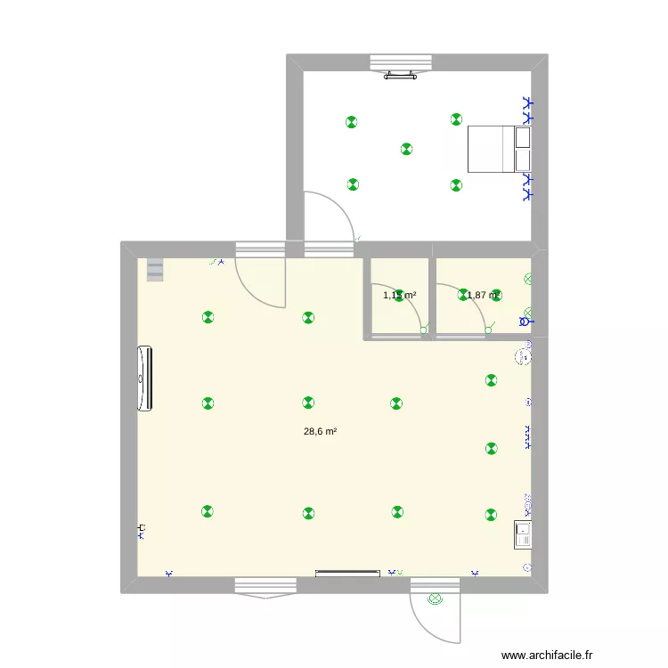 Vigan appartement 1. Plan de 3 et 32 m² Vigan appartement 1. Plan de 3 et 32 m²
