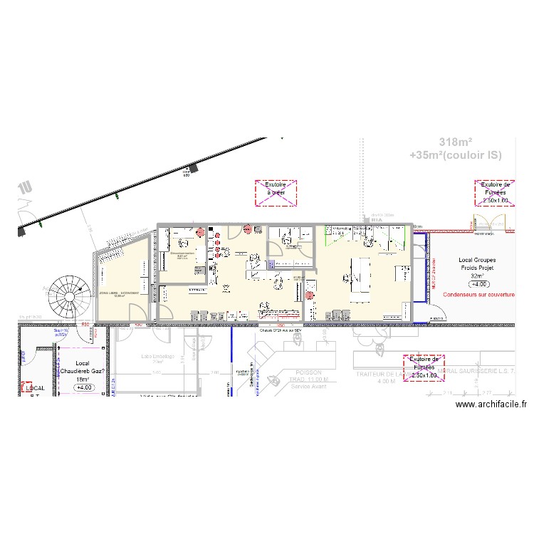 Labo Colmar HU 2. Plan de 4 pièces et 89 m2