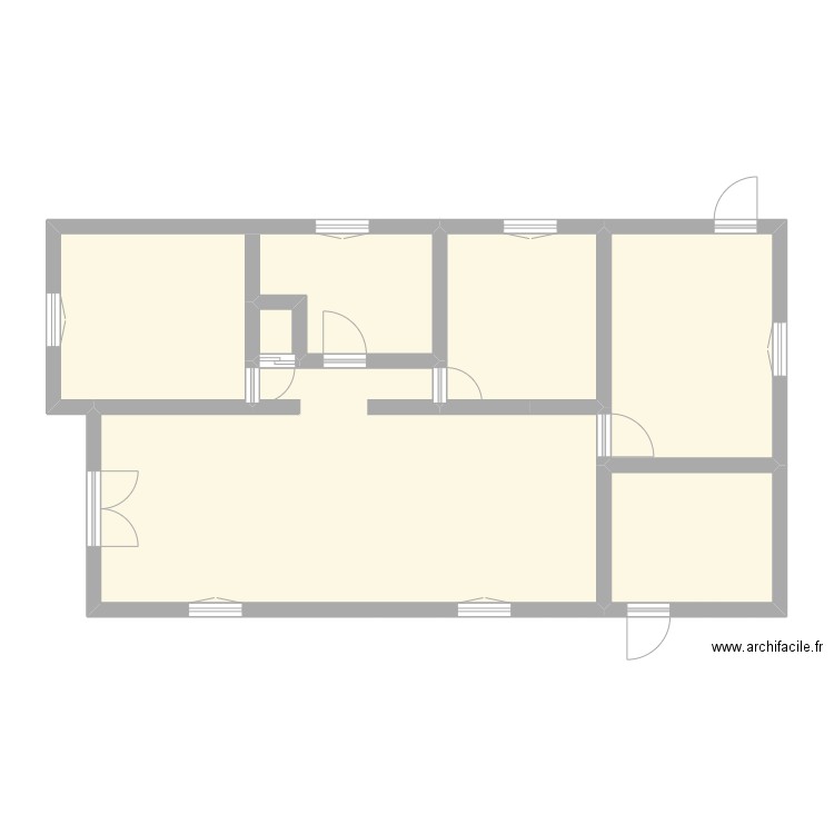Maison PNMD. Plan de 6 pièces et 81 m2