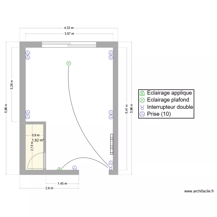 SALON/ PLAN ELECTRIQUE. Plan de 