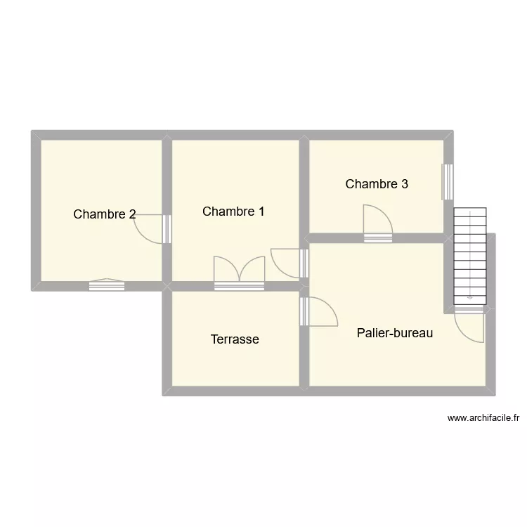 dumont etage. Plan de 1 pièce et 7 m²