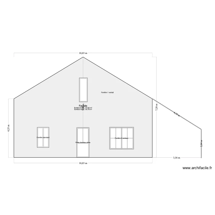 facade EST-Betbezer. Plan de 