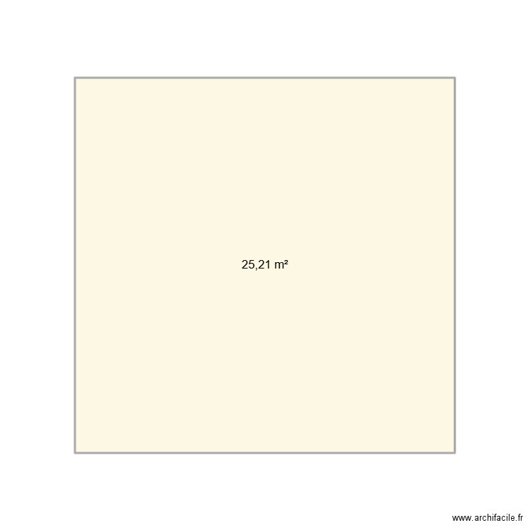 test. Plan de 1 pièce et 25 m2