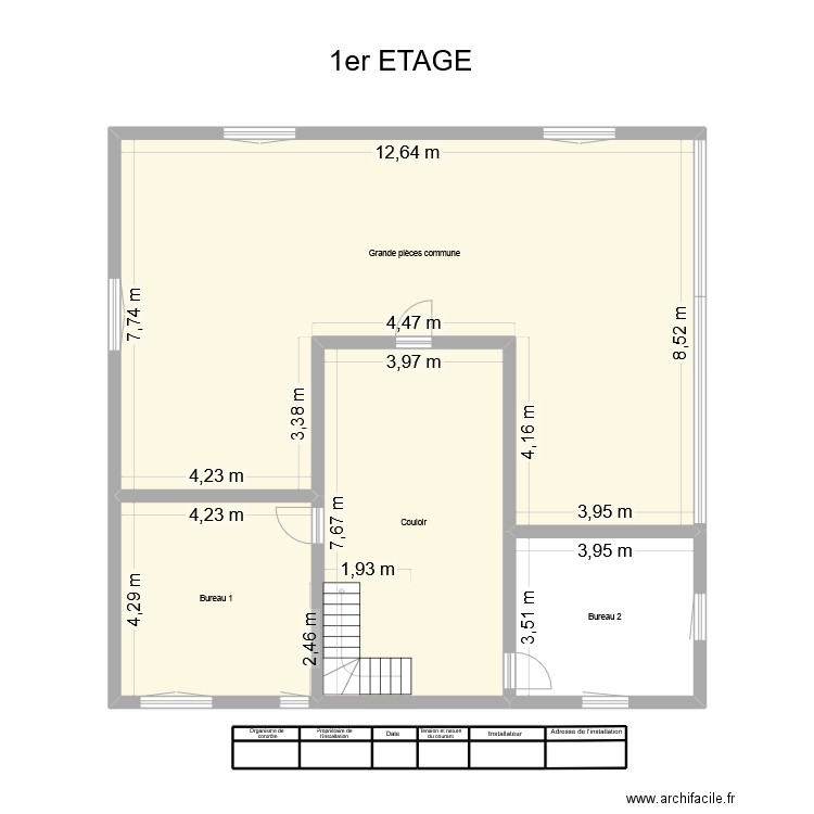 Projet. Plan de 15 pièces et 156 m2