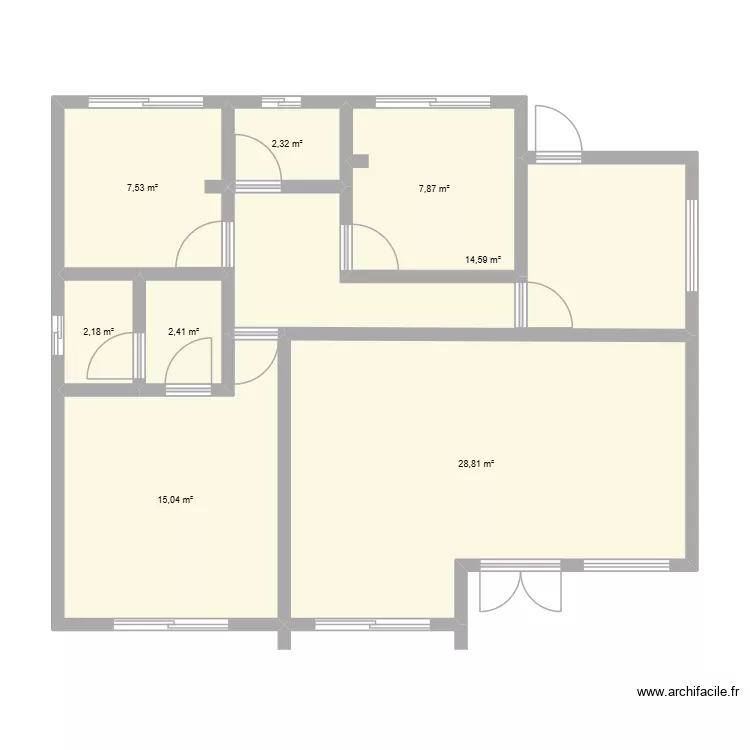 PLAN01. Plan de 8  et 81 m²