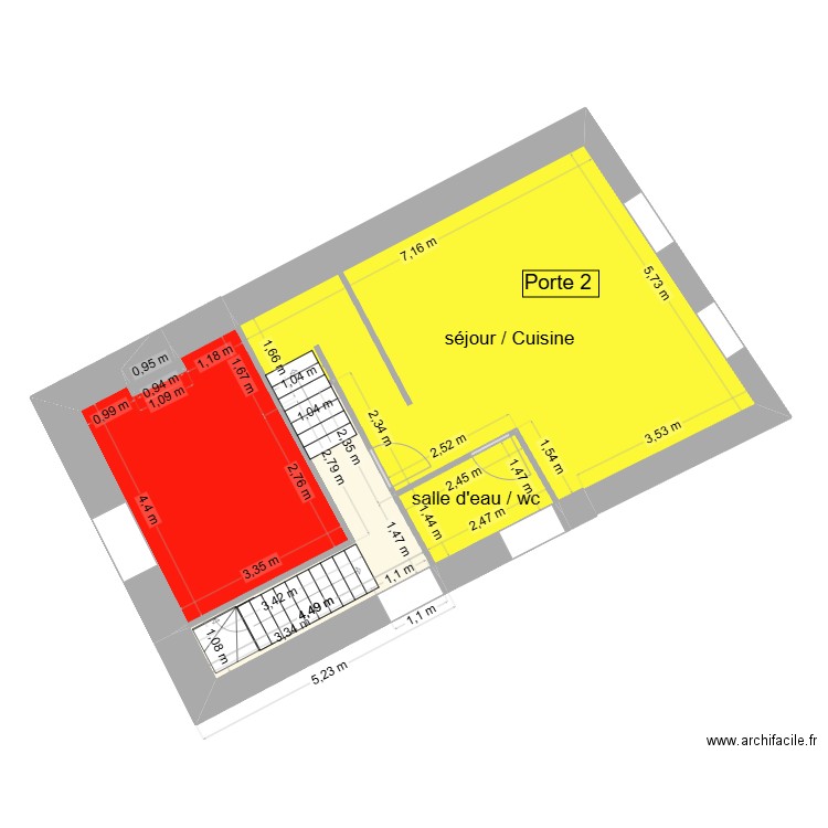 julisa 1er étage 1. Plan de 5 pièces et 59 m2