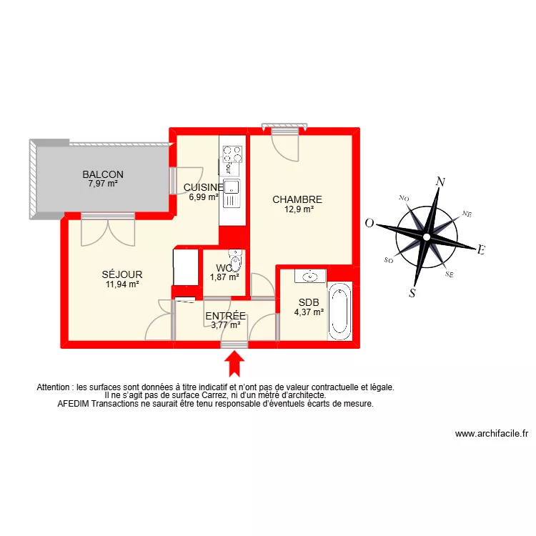 BI 33640. Plan de 12  et 65 m²