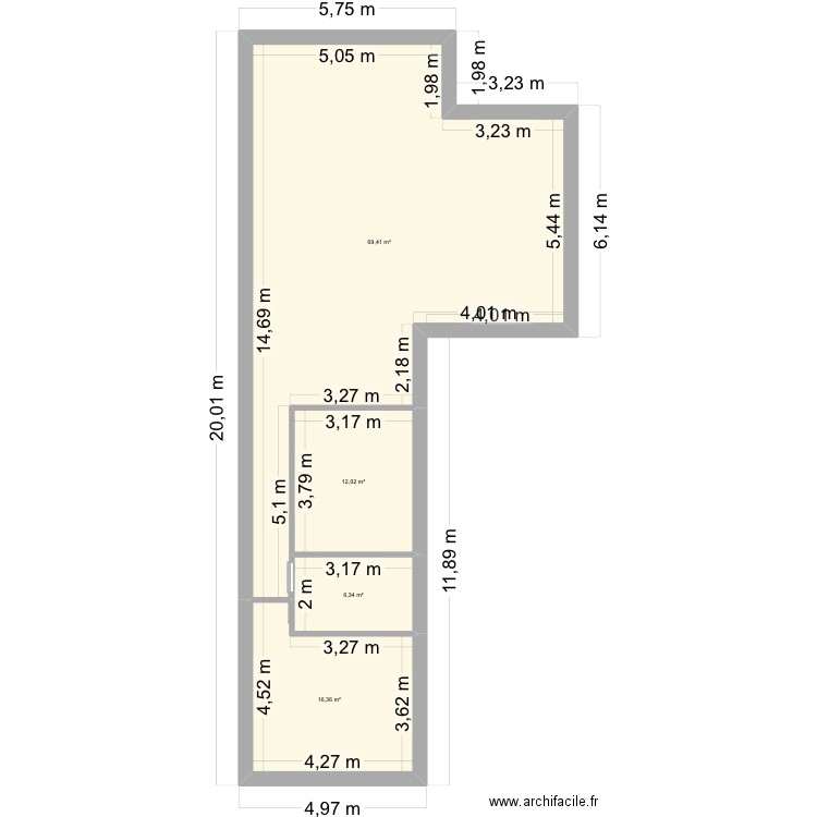 Idée construction. Plan de 4 pièces et 104 m2