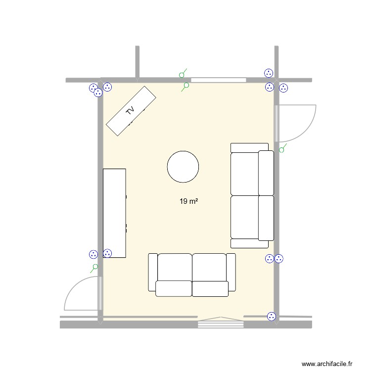 Salon - 1&deg;. Plan de 0 pièce et 0 m2