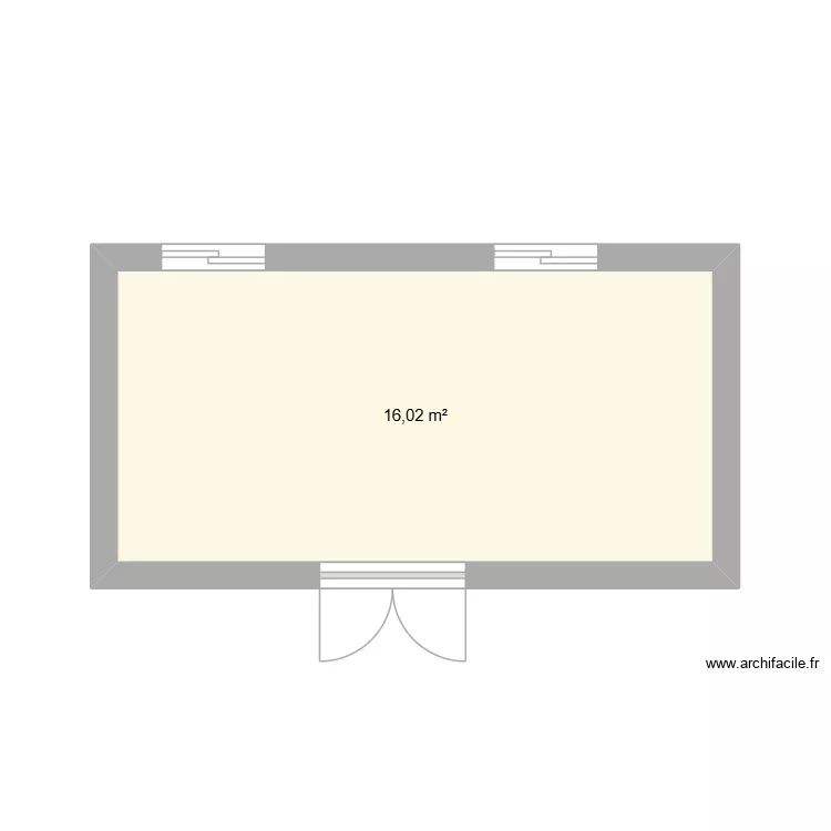 my house. Plan de 1  et 16 m²
