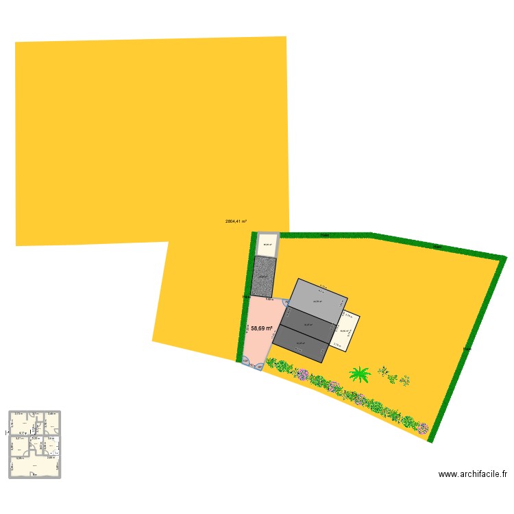 LEON ET SOLANGE EXTERIEURS. Plan de 12 pièces et 276 m2