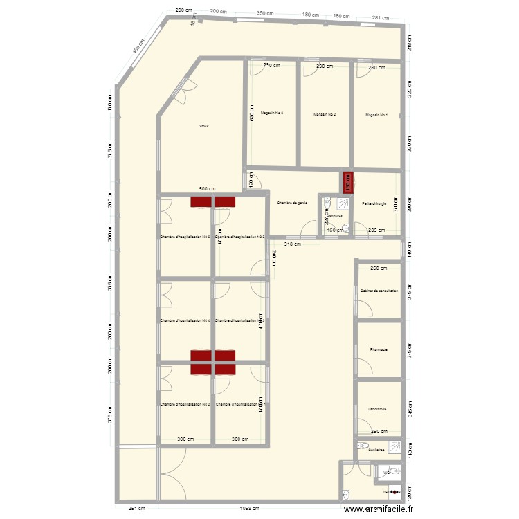 sonia vue en plan ancien plan. Plan de 19 pièces et 421 m2